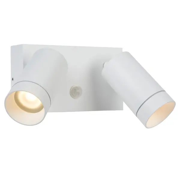 Applique extérieure Taylor blanche dimmable GU10 2 x 50 W LUCIDE