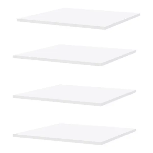 4 étagères 60 cm - Pack 2 CICERO blanc