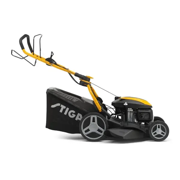 Tondeuse à gazon thermique 167 cm³ - Honda 4T - ramassage, mulching, ejection arrière et latérale - largeur coupe 51 cm - noire - Stiga