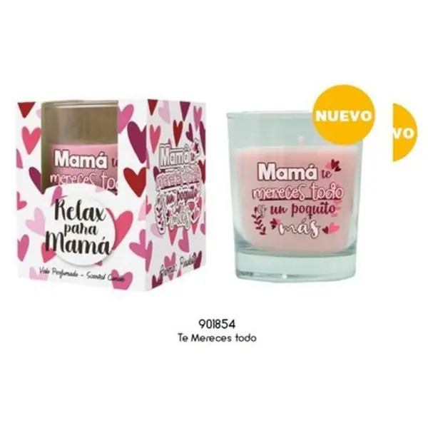 Vela Vaso Perf.Mensaje Mama Merecer