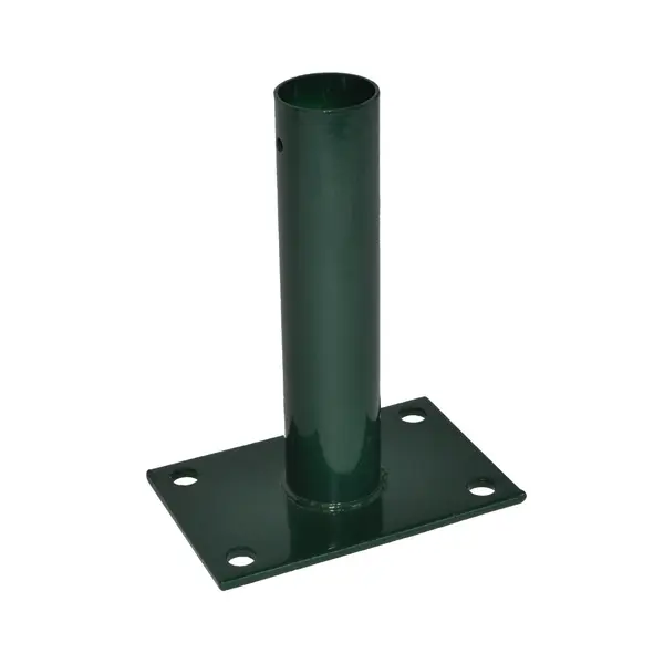 Platine GRISE pour poteau rond de portillon grillagé - FILIAC