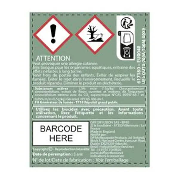 Lot de 12 papiers anti-moustiques à consumer