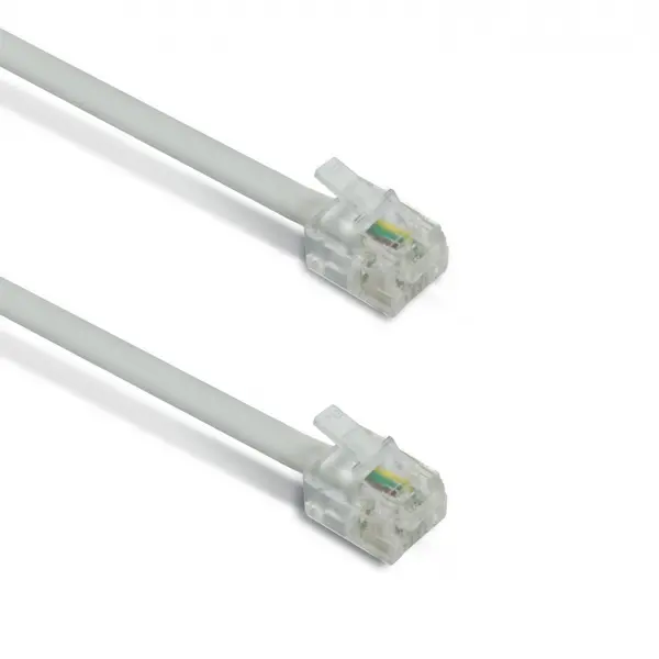 Câble téléphonique RJ11 mâle/mâle 5 mètres - Metronic