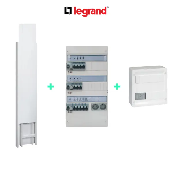 PACK Tableau électrique 3 rangées, GTL et Coffret de communication LEGRAND