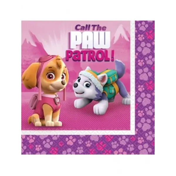 Serviettes papier Paw Patrol Pink