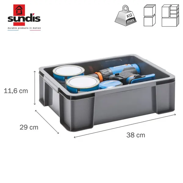 Bac master box 38 x 29 x 11.6 SUNDIS 9L - SUNDIS
