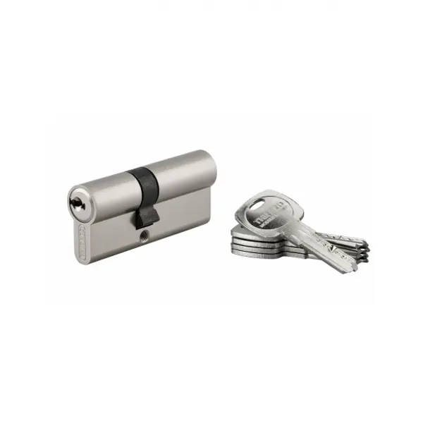 Cylindre de serrure double entrée Trafic 6, 30x40mm, anti-arrachement, anti-perçage, nickel, 5 clés - THIRARD