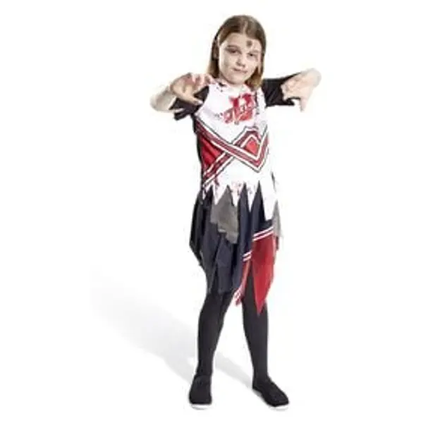 Déguisement enfant Halloween pompom girl tshirt jupe 7/10ans