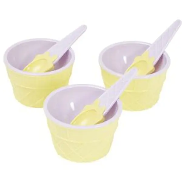 Kit à glace bol et cuillère x3