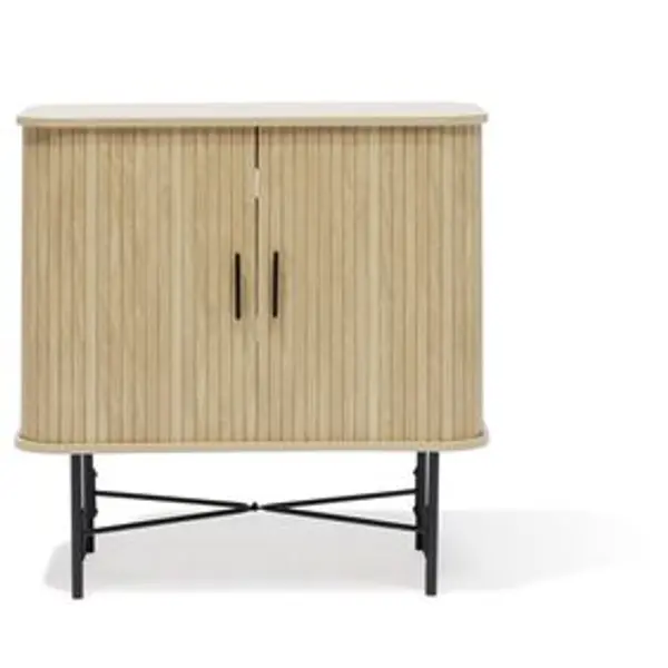 Buffet Grège bois naturel et noir - L80xP39,5xH79 cm
