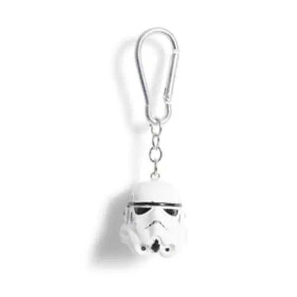 Porte-clé casque de soldat Star Wars silicone blanc