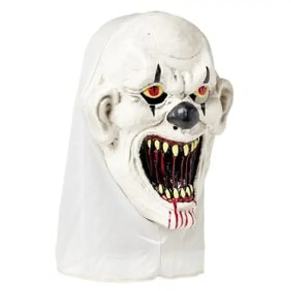 Masque Halloween clown taille adulte noir et blanc