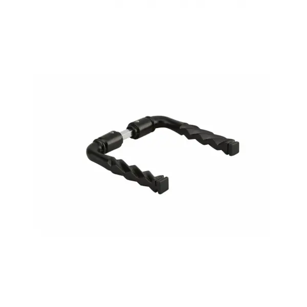 Paire de béquilles fil torsadé pour porte, carré 7x70mm, 2 portées, noir - THIRARD