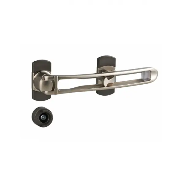 Entrebailleur pour porte d'entrée, taquet d'arrêt, 169mm, nickelé - THIRARD