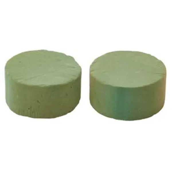 Bloc mousse florale Ø8xH4cm vert x2