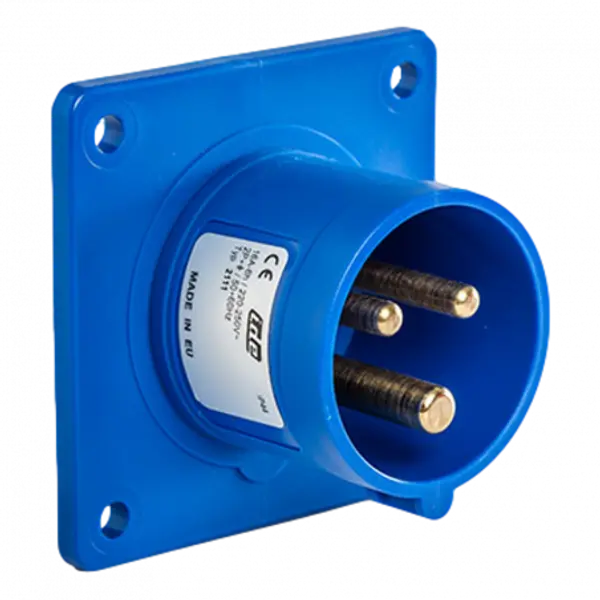 Prise male encastrable CEE 16A 2P+T 220V - Étanche IP44 - IDE