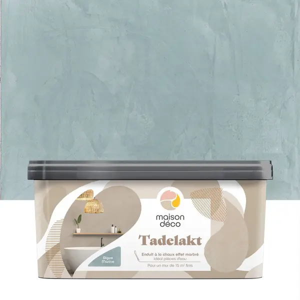 Enduit décoratif Tadelakt MAISON DECO, algue marine, 5l - MAISON DECO