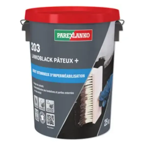 Enduit bitumineux - 203 Lankoblack pâteux + seau 25 kg