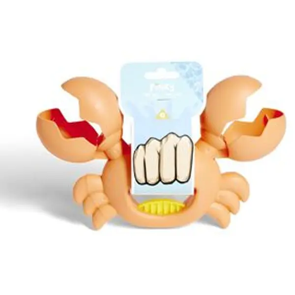 Pince à sable et coquillage forme crabe plastique (2 modèles)