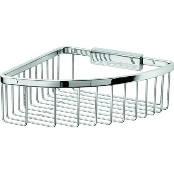 Panier de douche amovible d'angle à fil chrome
