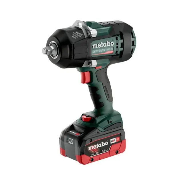 Boulonneuse à chocs 18 V SSW 18 LTX 1450 BL - 2x5,5Ah - 1450Nm - Coffret metaBOX - batterie incluse - Metabo