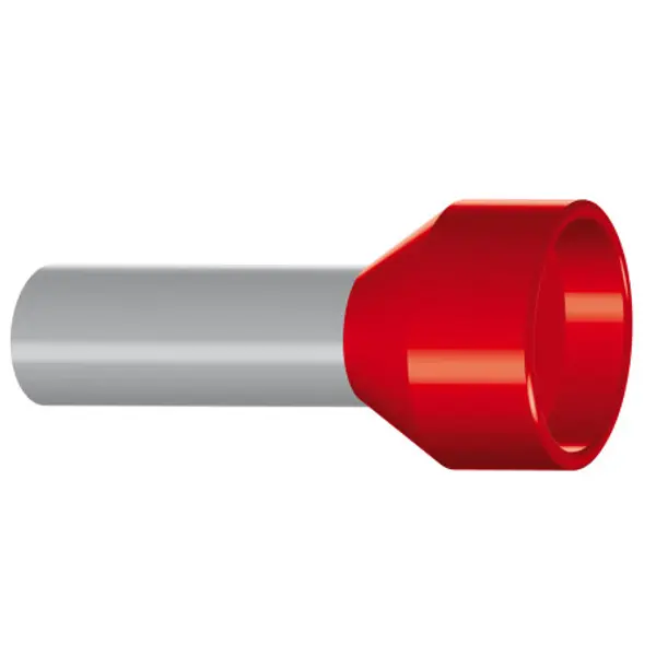 Embout de câblage isolé pour fil souple section 35mm² - rouge - collerette isolante - Sachet de 50 pièces