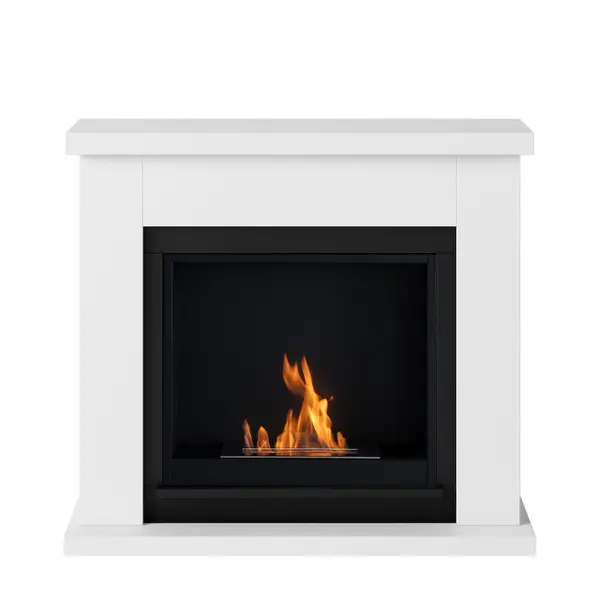 Cheminée bioéthanol - FreeFlame FRODE - flamme réelle sans conduit - blanche - TAGU