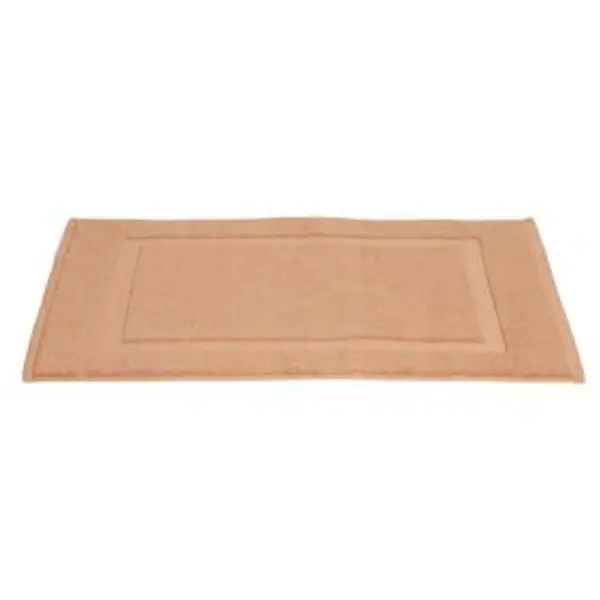Tapis salle de bain coton orange clair 40x70cm
