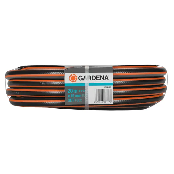 Tuyau d'arrosage Flex Ø 15 mm - 20 m + lance et raccords - GARDENA