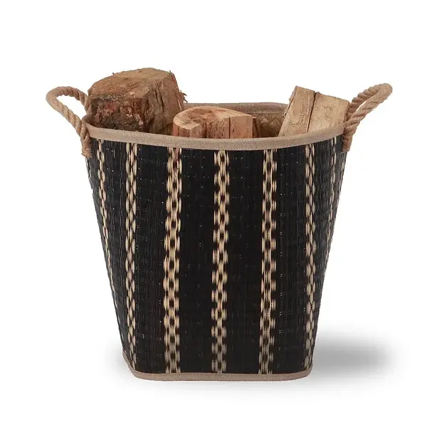 Panier à bûches et à granulés - Corda - noir - LE MARQUIER