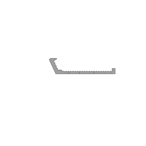 Profilé PVC soubassement 3432 - 10 x 38 mm - 3,00 ml - blanc
