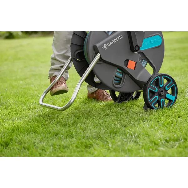 Dévidoir d'arrosage sur roues équipé Aquaroll L Easy - GARDENA