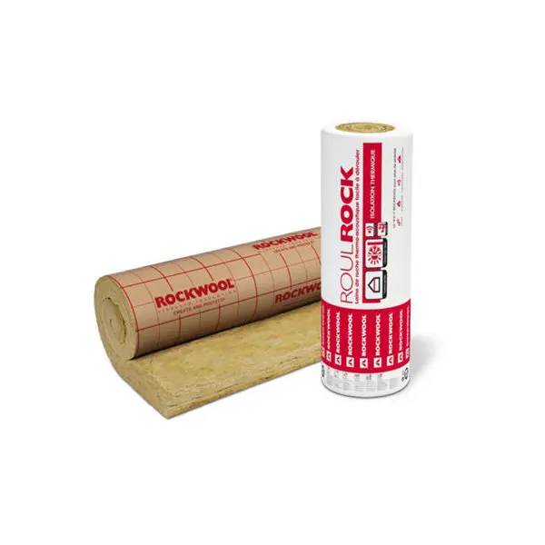 Laine de roche 100mm comble perdu R:2,5 - 5m x 1,2m - Rouleau kraft - Rockwool