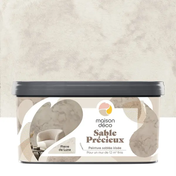 Peinture à effet, Sable precieux MAISON DECO, pierre lune, sablé, 2l - MAISON DECO