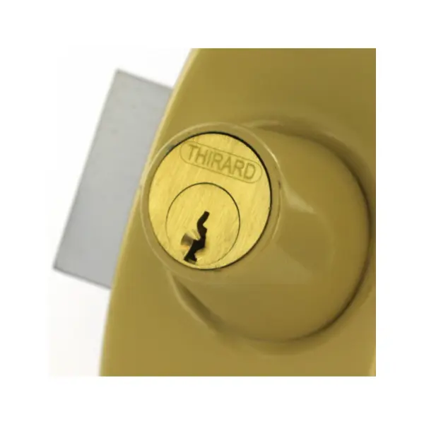 Verrou double entrée Design 5 pour porte d'entrée, cylindre 40mm, acier, 3 clés, bronze - THIRARD