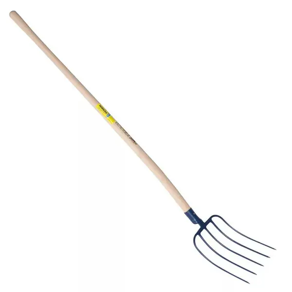 Fourche fumier à douille 5 dents 29 cm manche pomme - PERRIN
