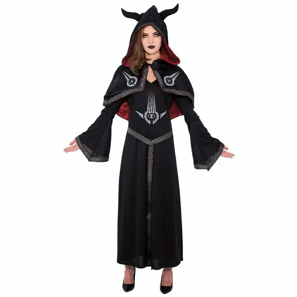Déguisement adulte Halloween diablesse robe et cape - Taille L