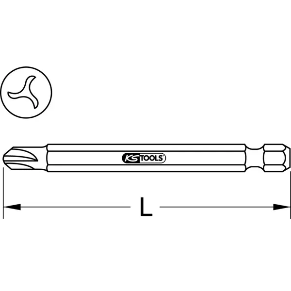 Boîtes d'embouts de vissage TRI-WING®, L.75 mm