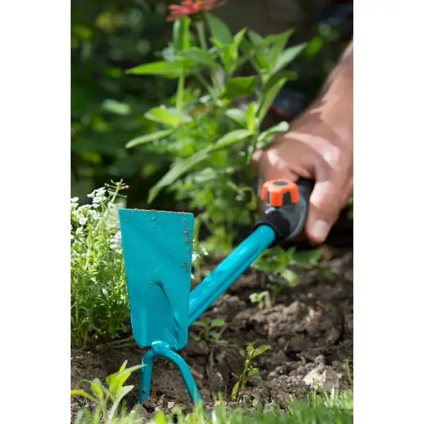 Serfouette à fleurs combisystem Panne et fourche 2 dents - GARDENA