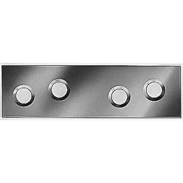 Platine multitrous bichromaté, 100x15 mm - GAH ALBERTS