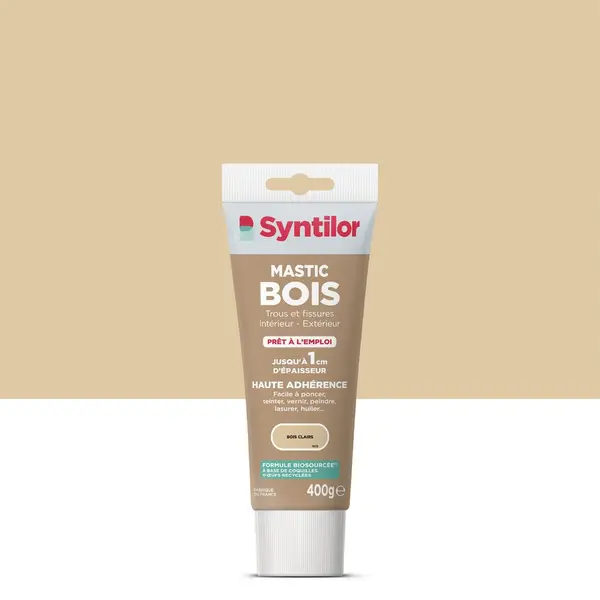 Mastic Biosourcé SYNTILOR bois clair 400 g - SYNTILOR