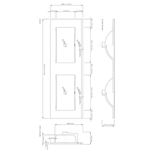 Plan vasque céramique