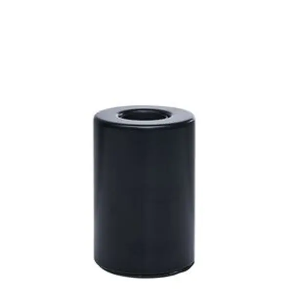 Lampe socle cylindre métal noir Ø8xH12cm