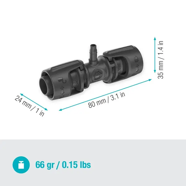 Réducteurs de raccordement en T 13 mm - 4.6 mm - Quick & Easy - Boîte de 4 pièces - GARDENA