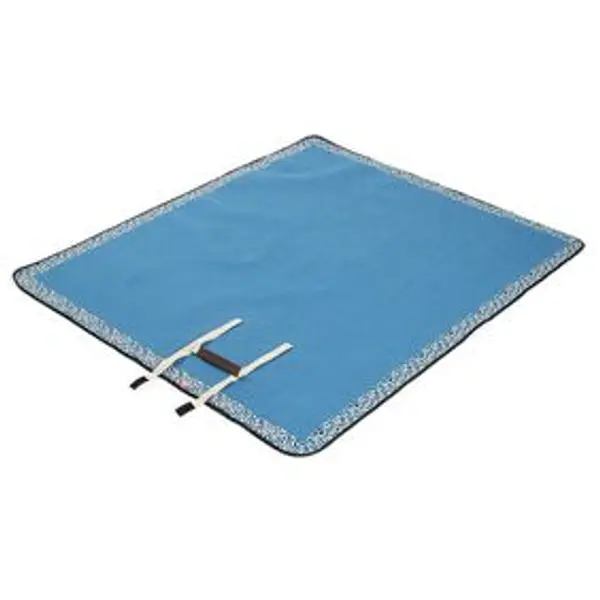 Tapis de pique-nique avec poignée polyester bleu 125x150cm