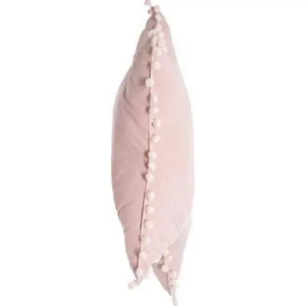 Coussin rose étoile avec pompons - ATMOSPHERA 158651A