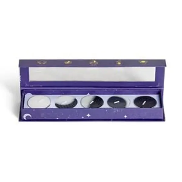Coffret 5 bougies cycle de lune 24x25cm