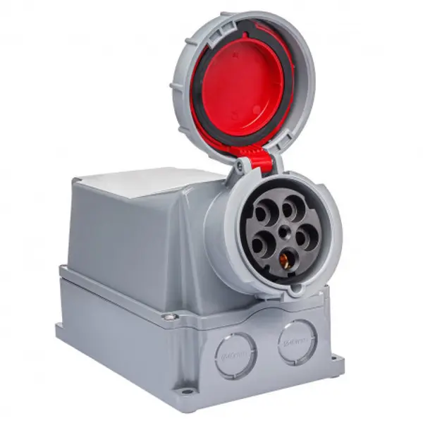 Socle de prise tétrapolaire 125A 3P+N+T - Étanche IP67 - IDE