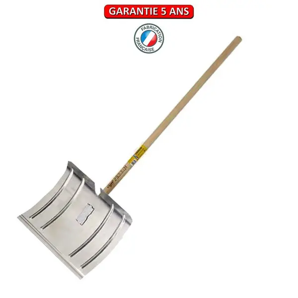Poussoir à neige aluminium 42 cm fix rapide manche 1,30 m, outil pour le déneigement - PERRIN