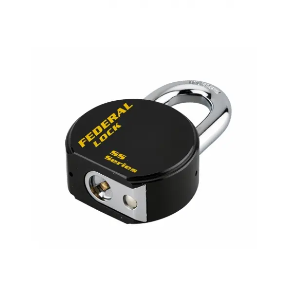 Cadenas à clé Fédéral Lock S900R, acier, chantier, anse molybdène, 63.5mm, 2 clés, noir - THIRARD